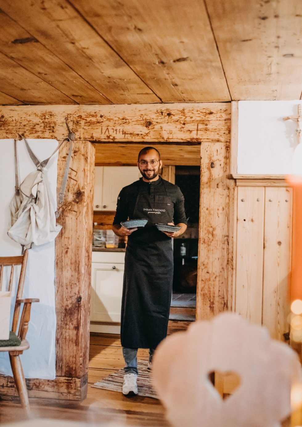 Imran Farzand als Koch bei einem Event im Allgäu